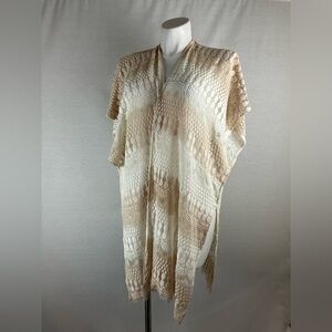 Chico’s Elegant Beige and Cream Lace Kimono